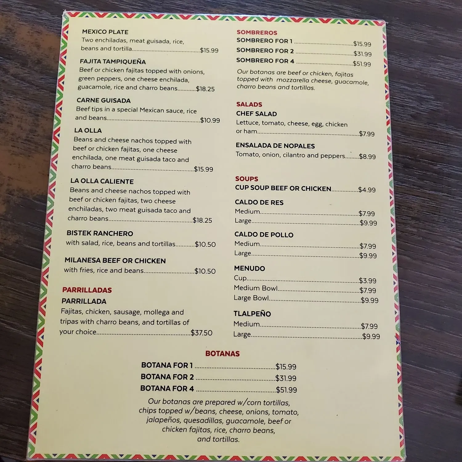 Menu 1