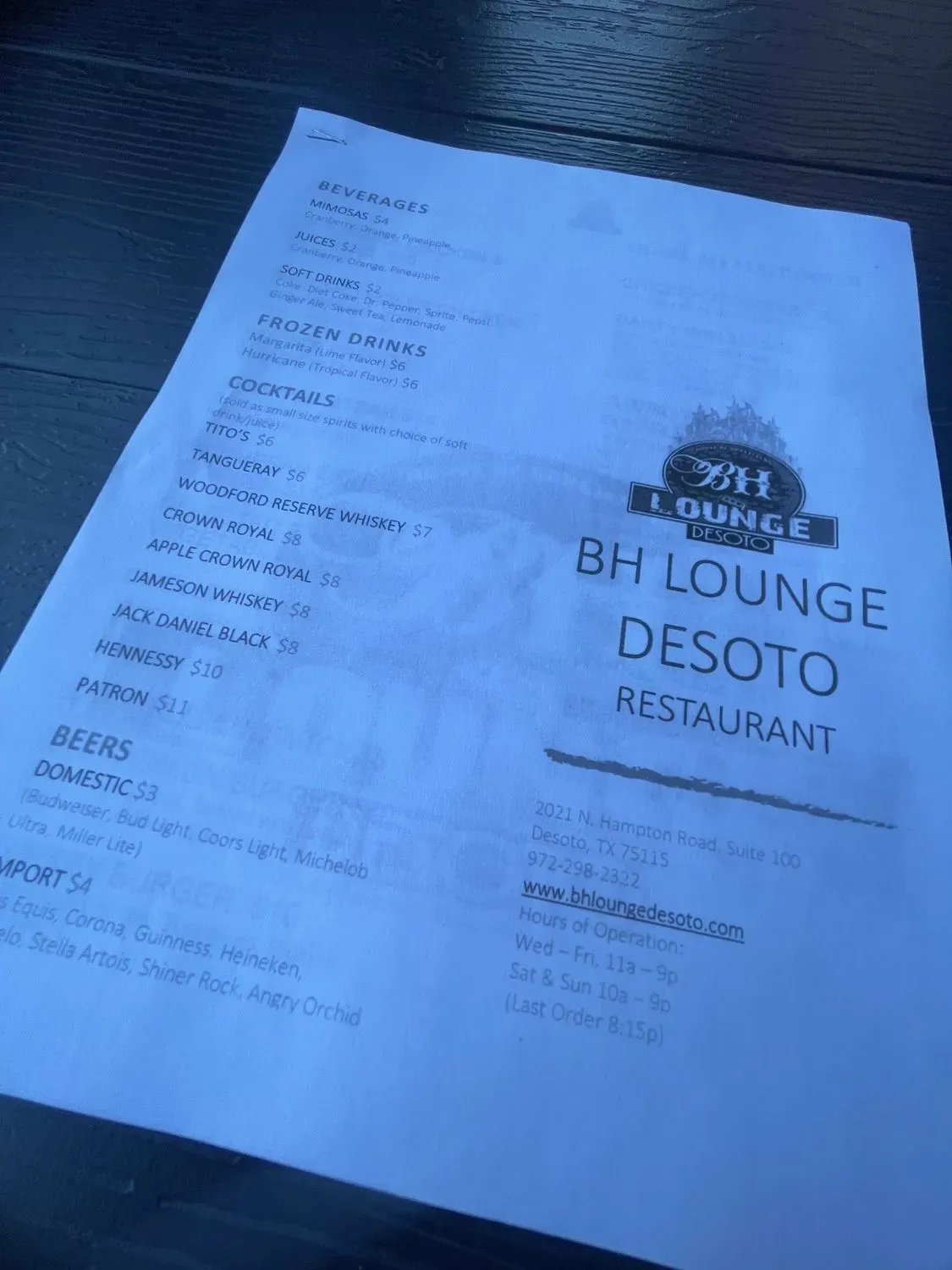 Menu 5