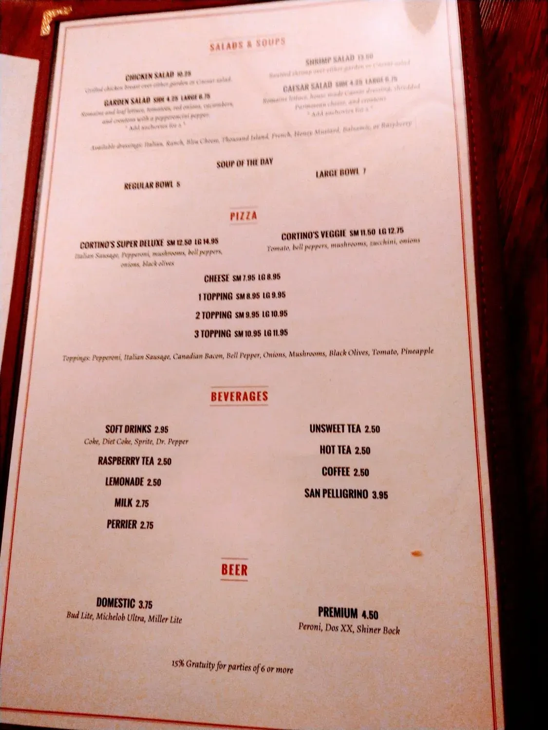 Menu 5