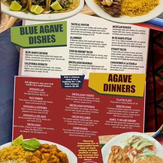 Blue Agave Méxican Restaurant Menu Ozark, AL Checkle