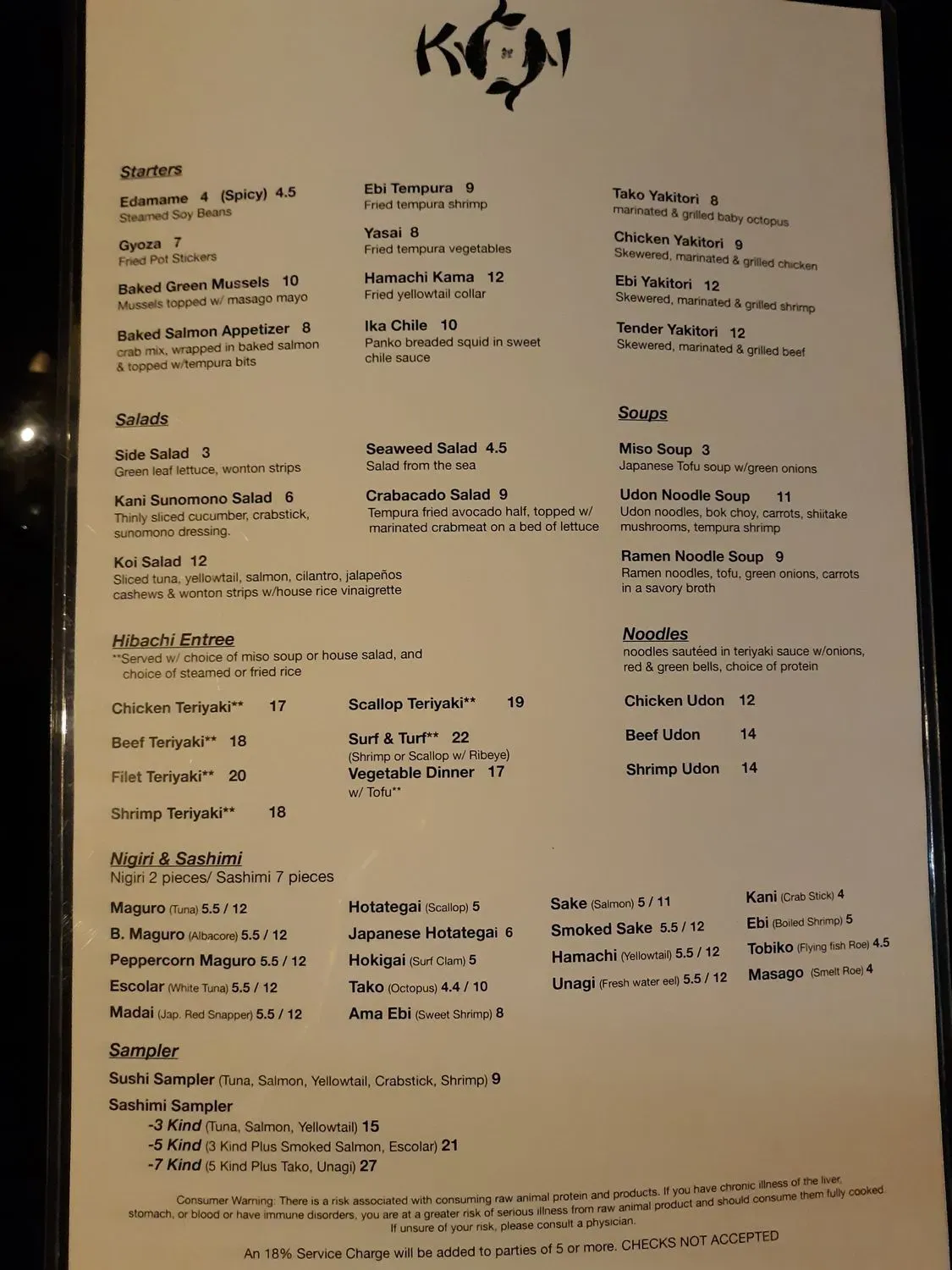 Menu 4