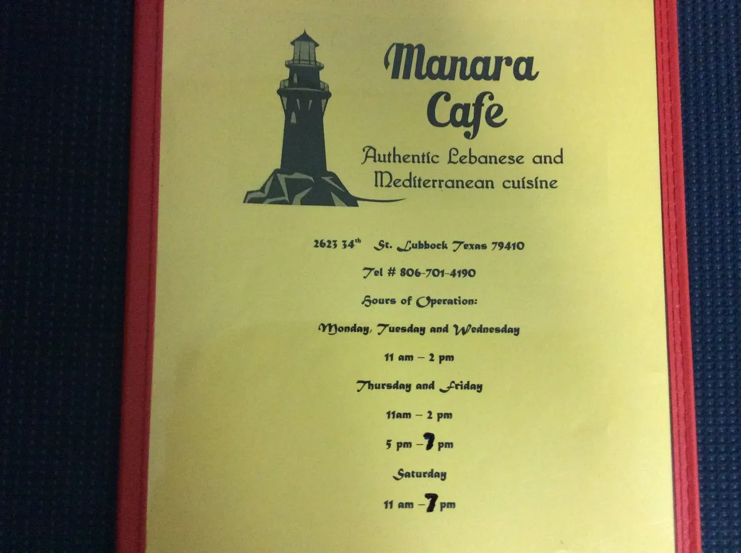 Menu 5