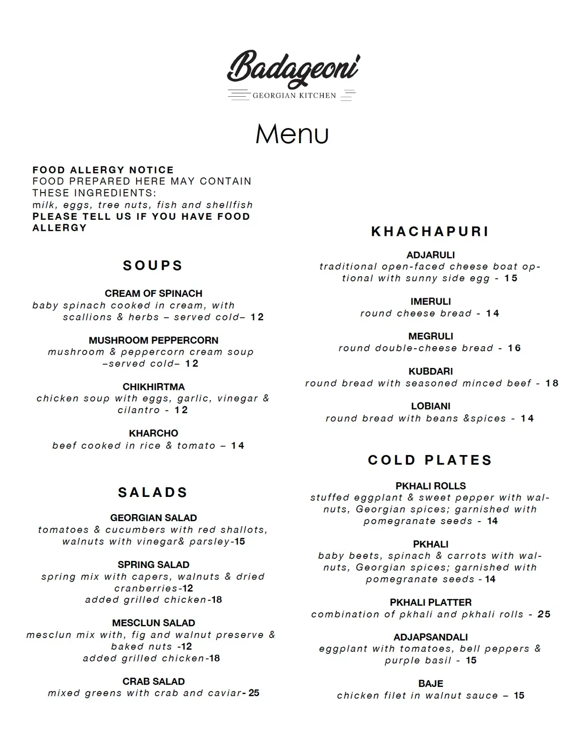 Menu 1