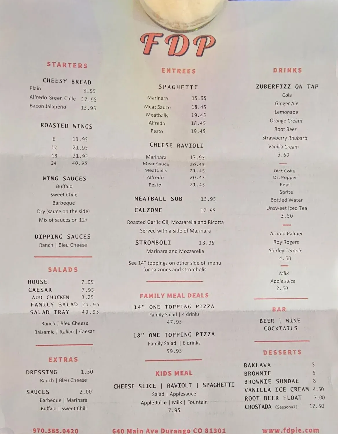 Menu 1