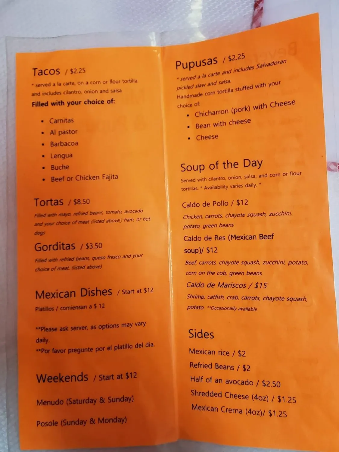 Menu 1