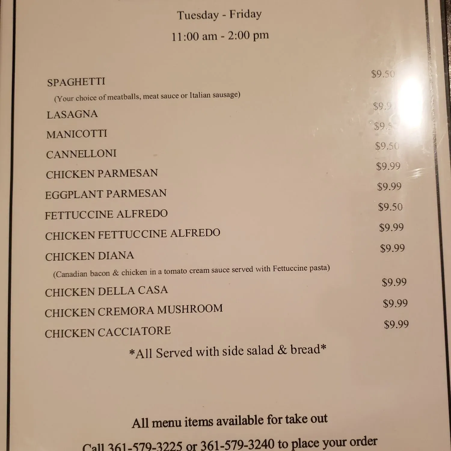 Menu 1