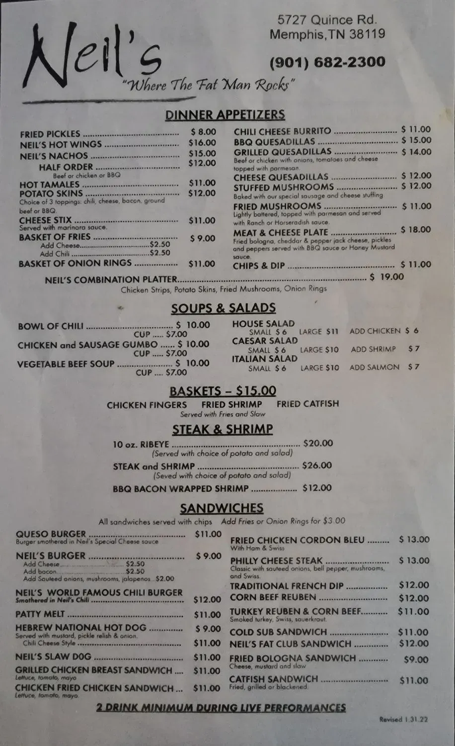 Menu 1