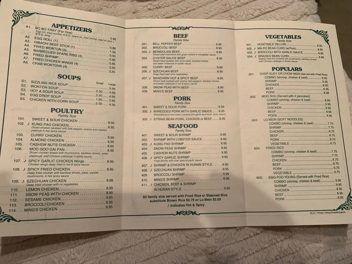 Menu 5