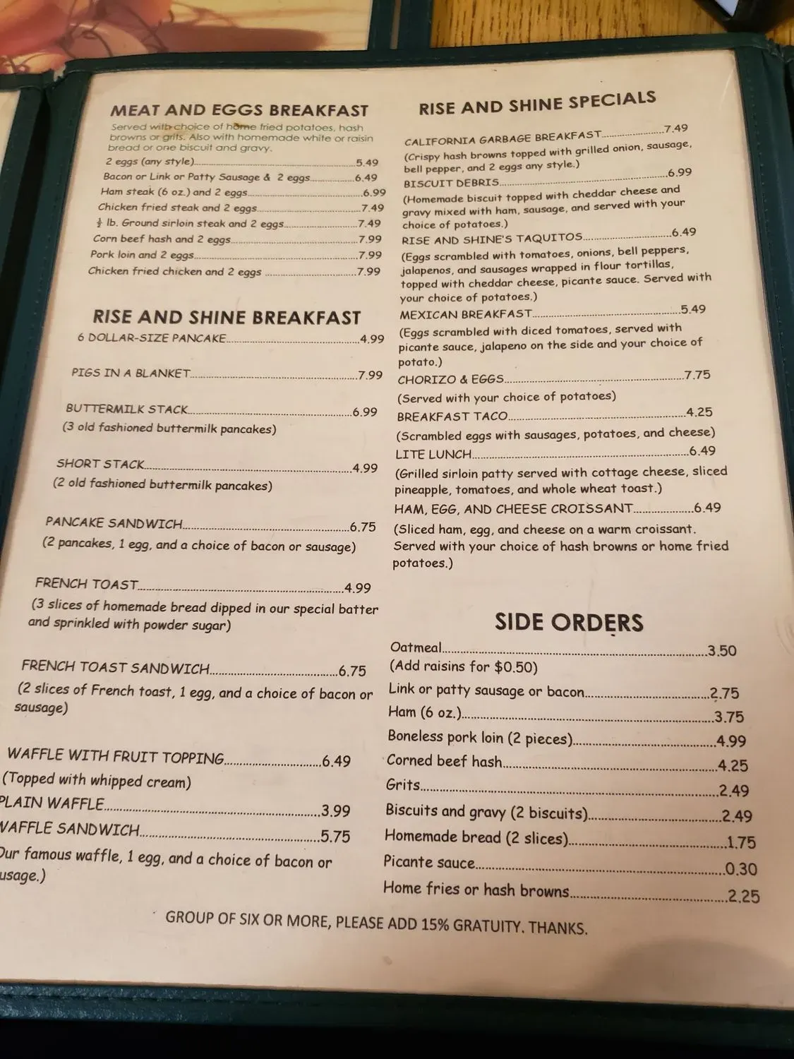 Menu 1