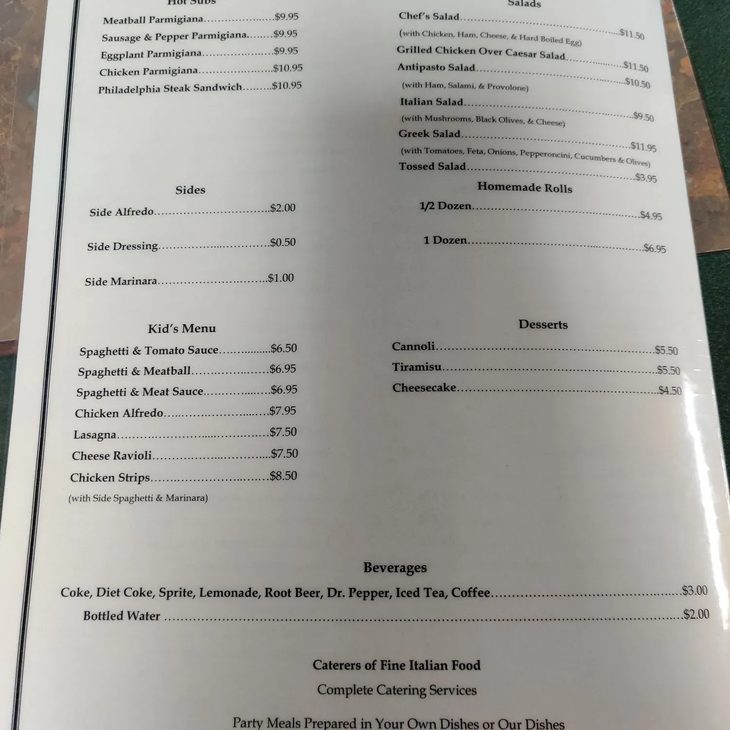 Menu 1