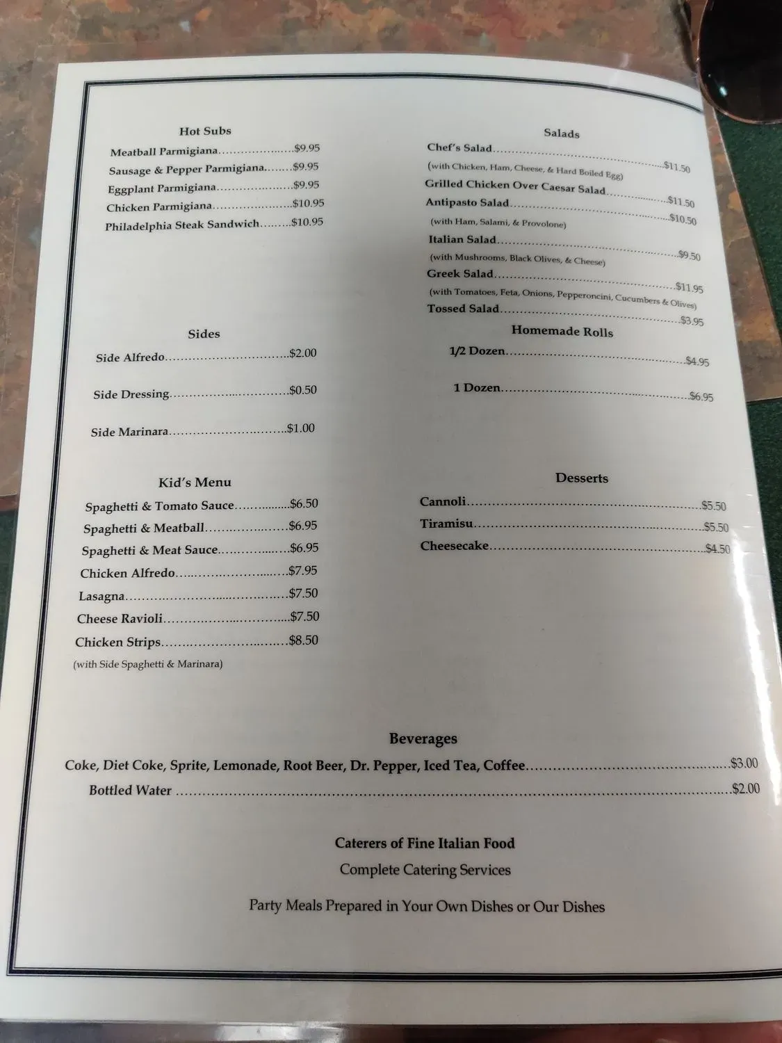 Menu 1