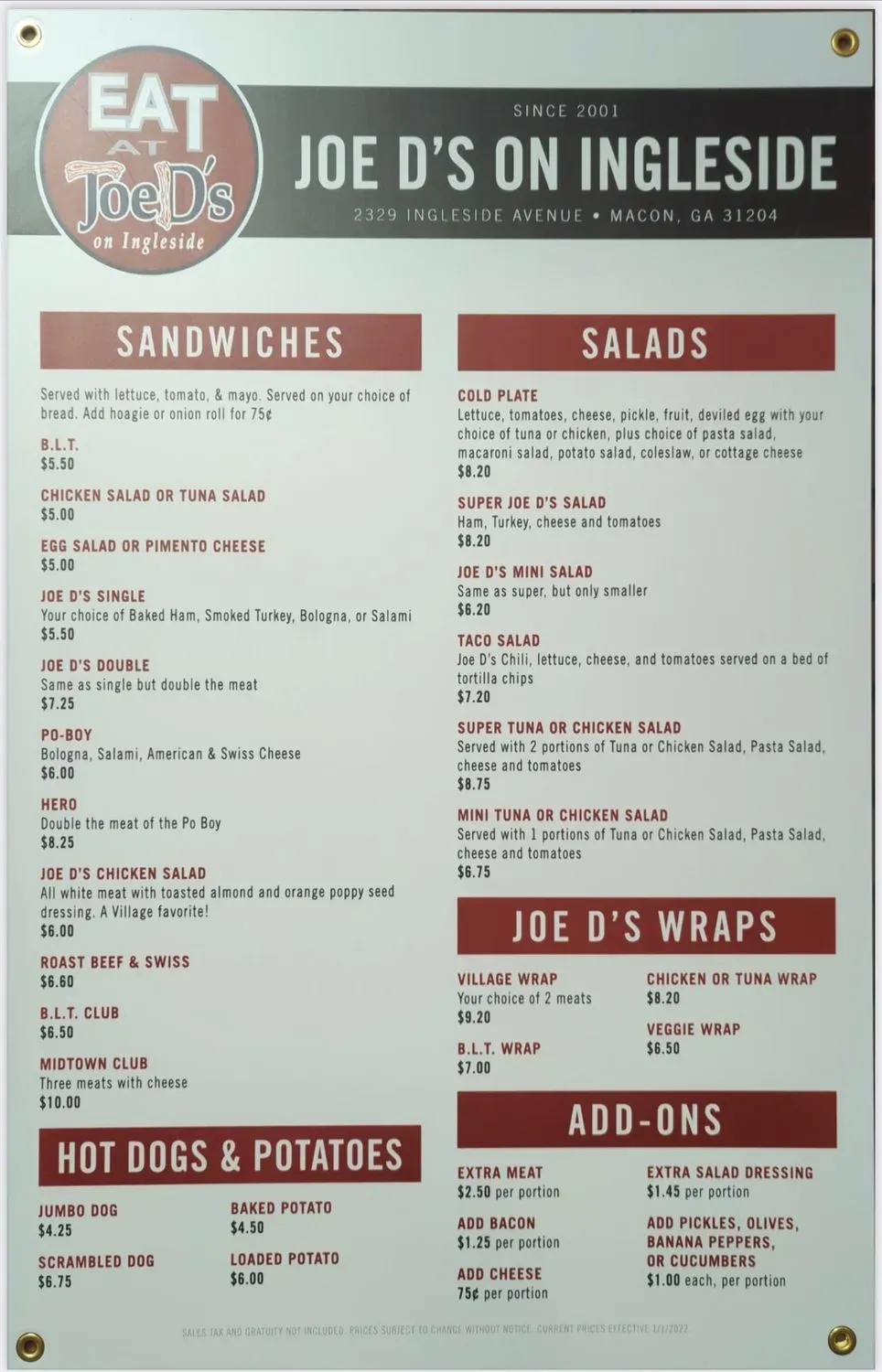 Menu 2