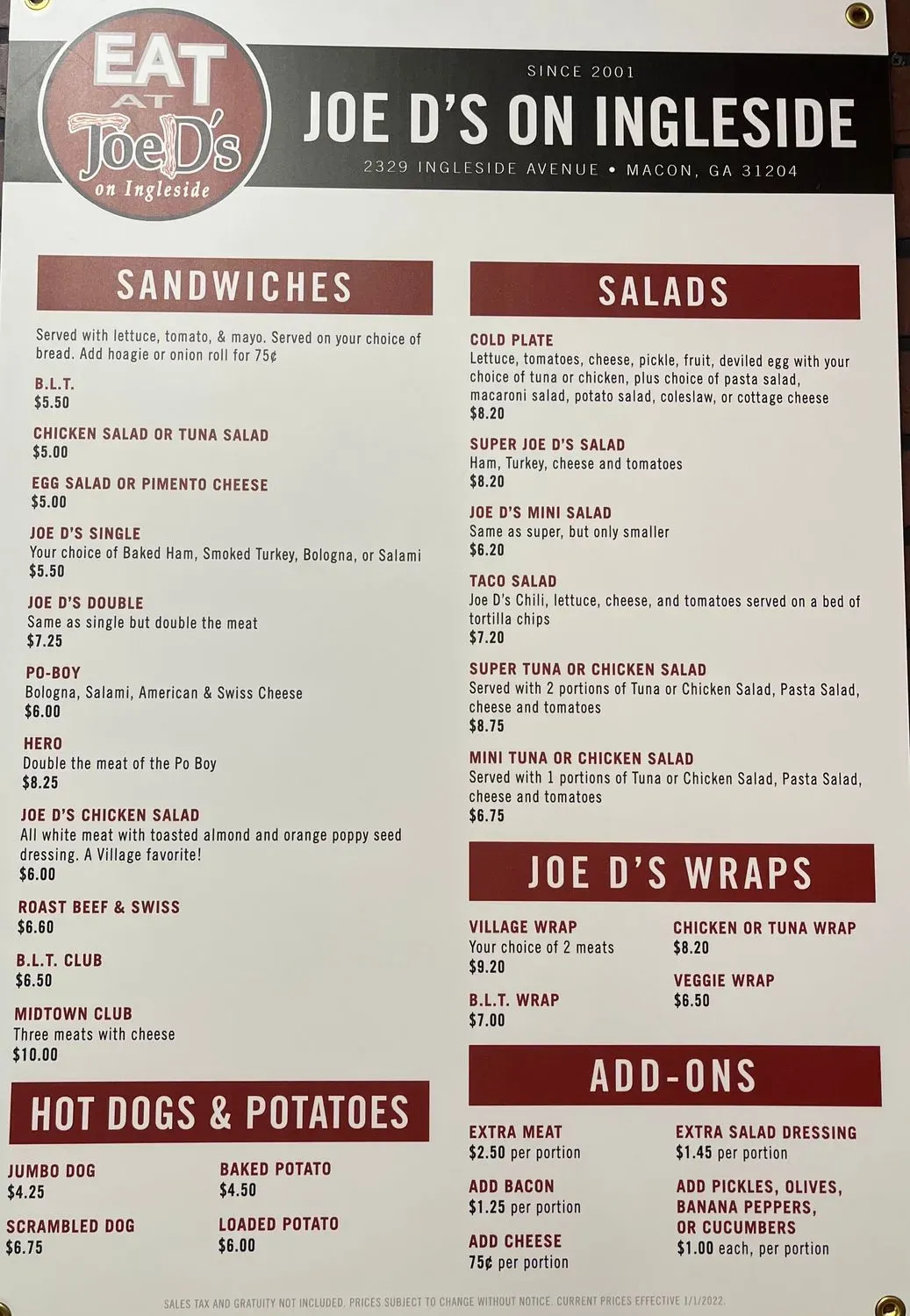 Menu 1