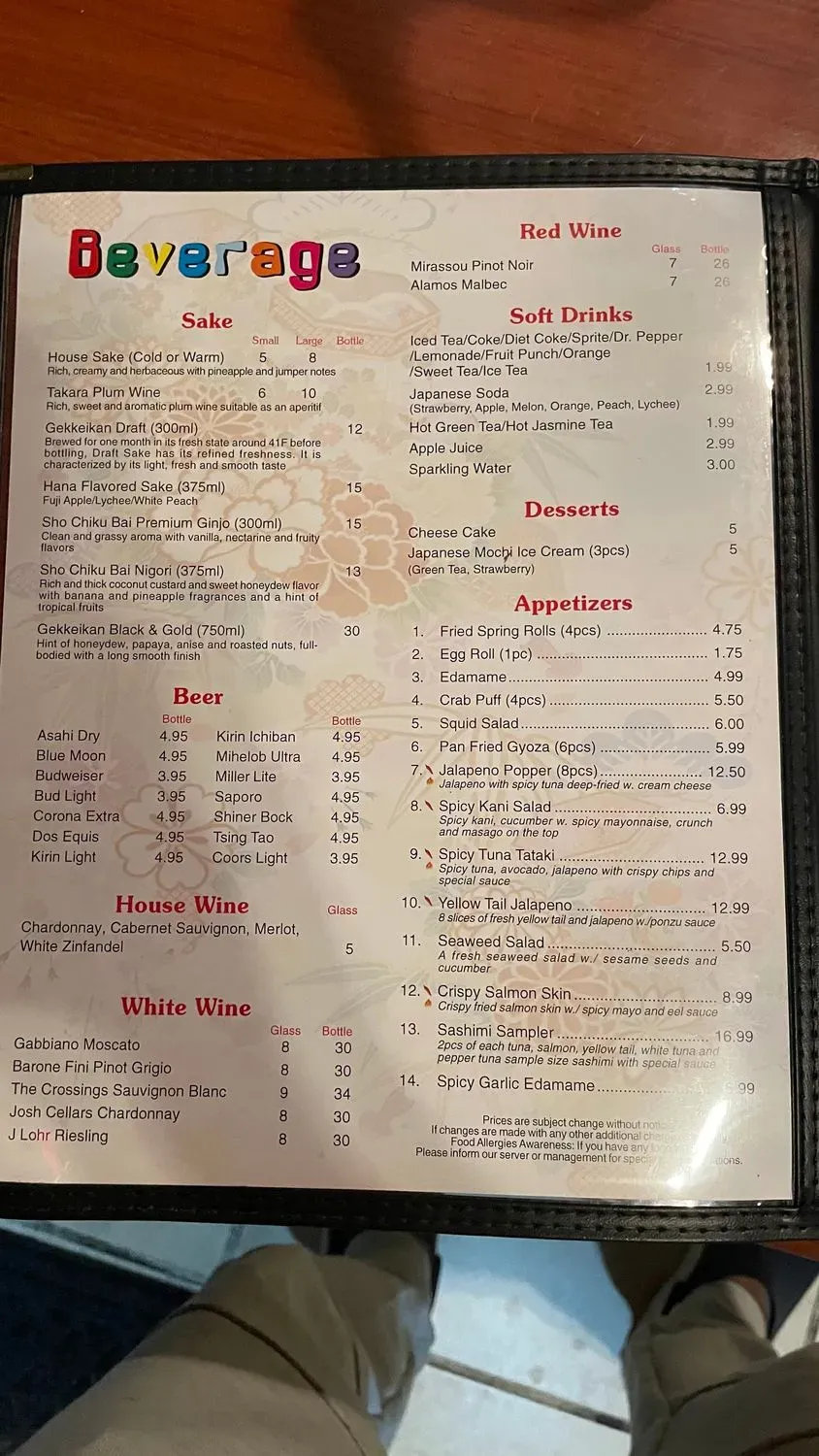 Menu 4