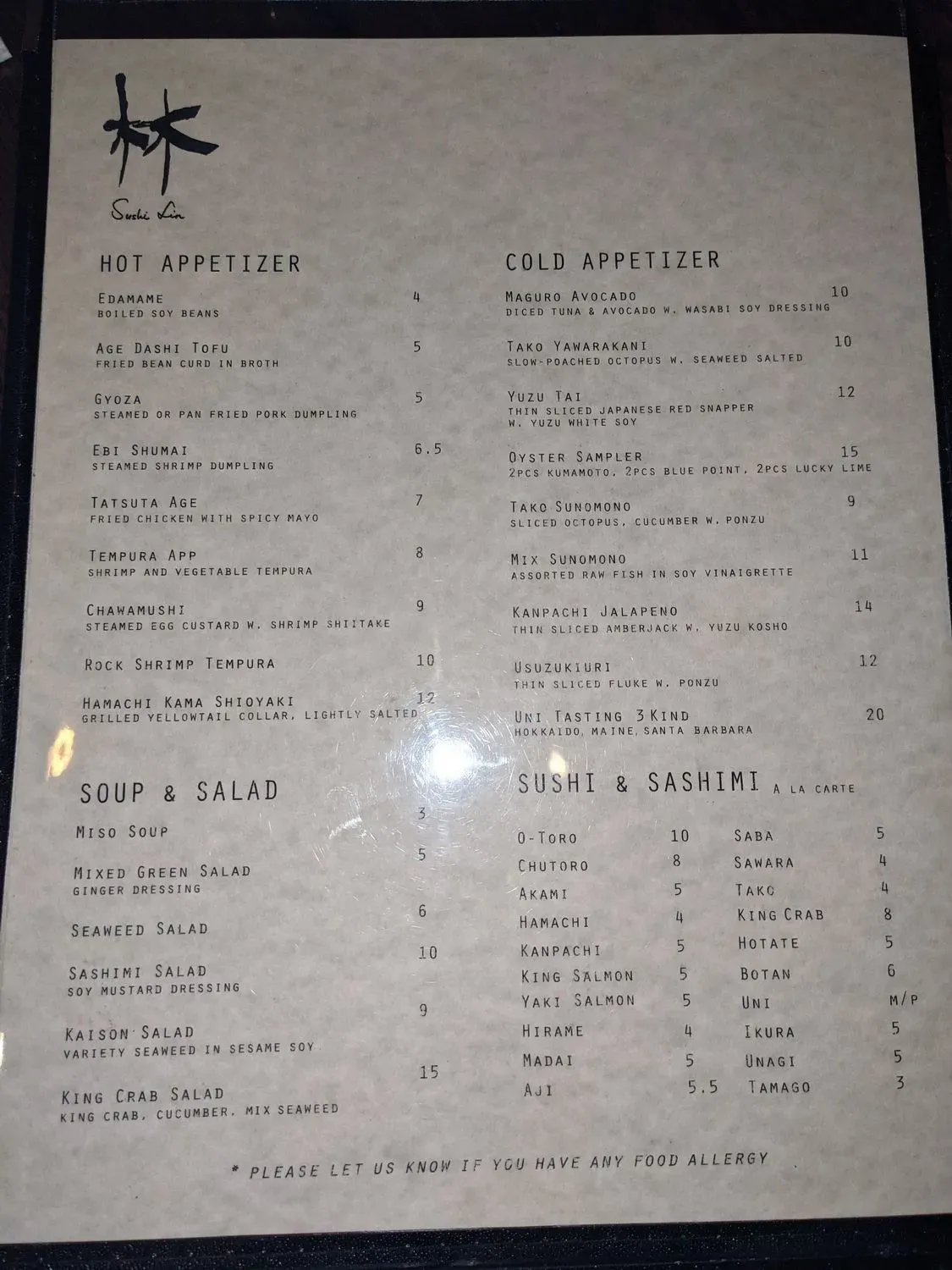 Menu 1