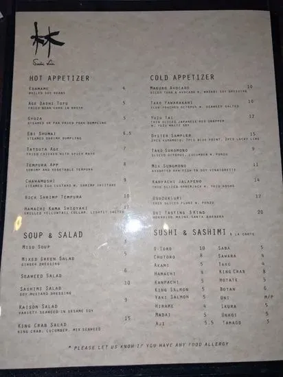 Menu 1