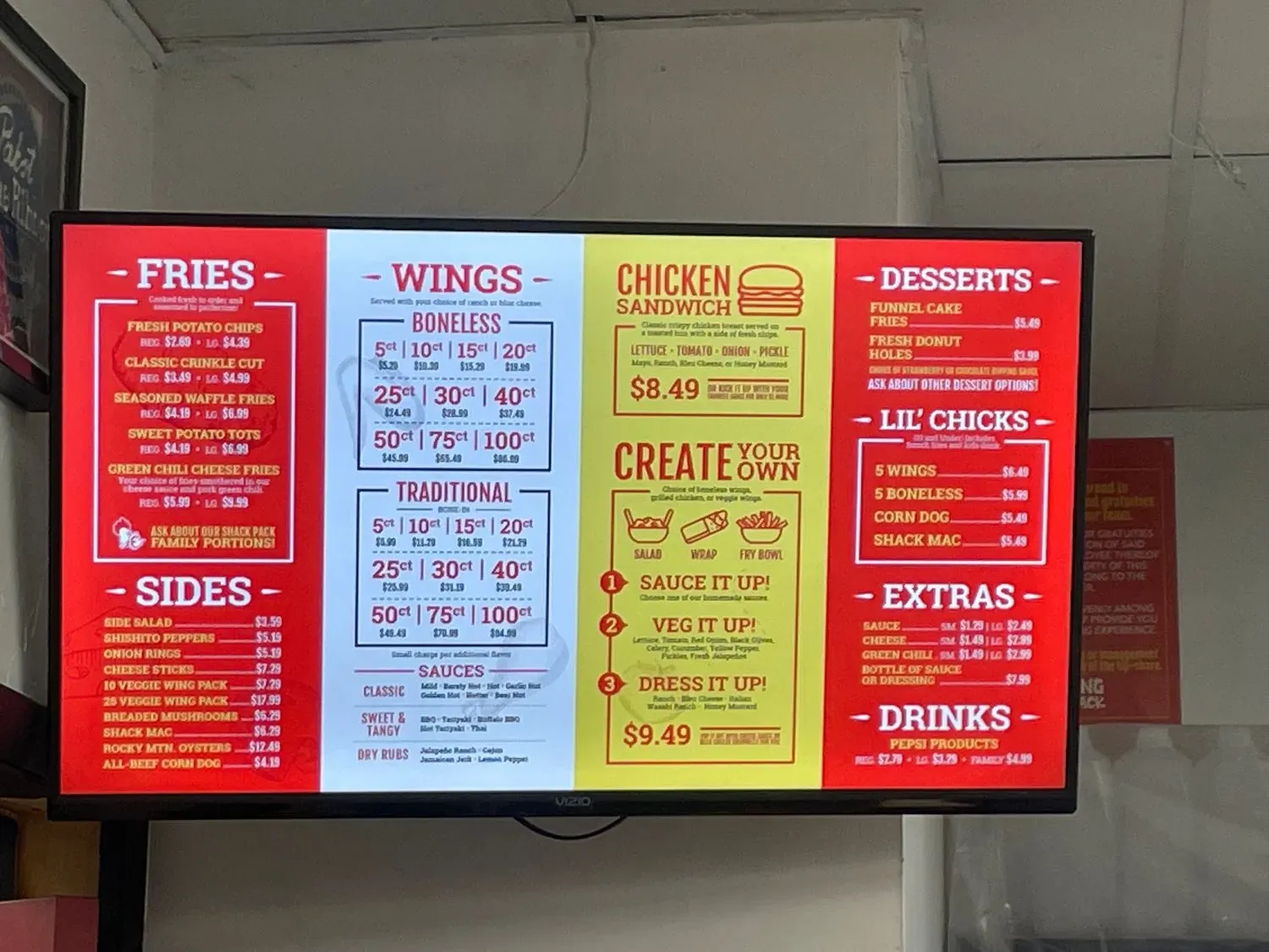 Wing Shack Windsor Menu - Updated November 2025