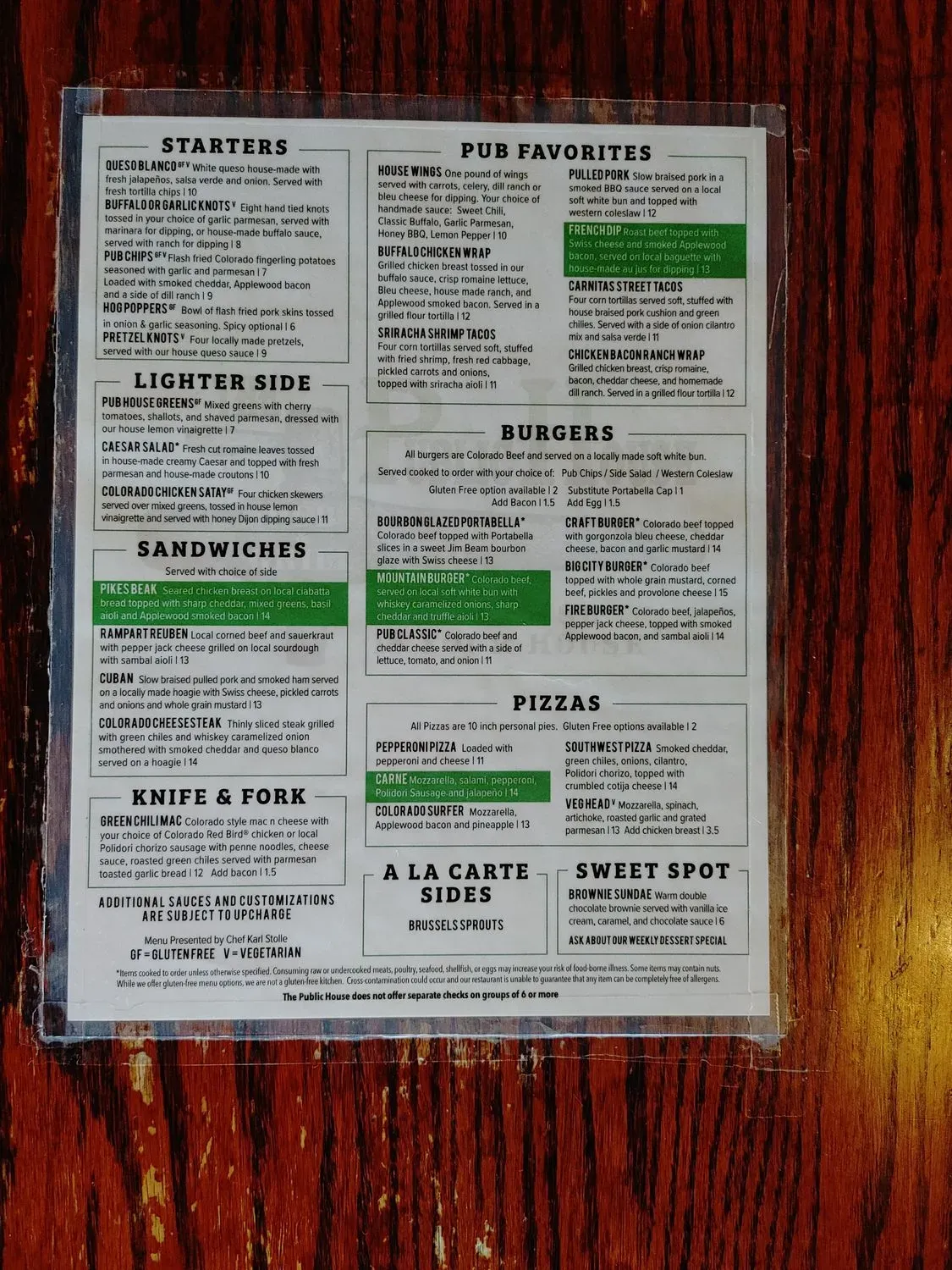 Menu 5