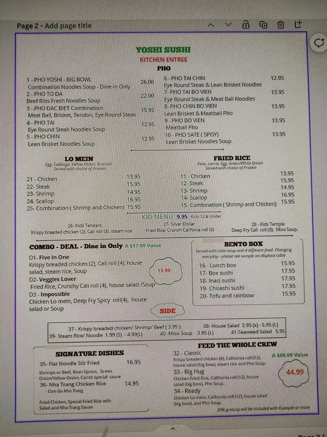 Menu 3