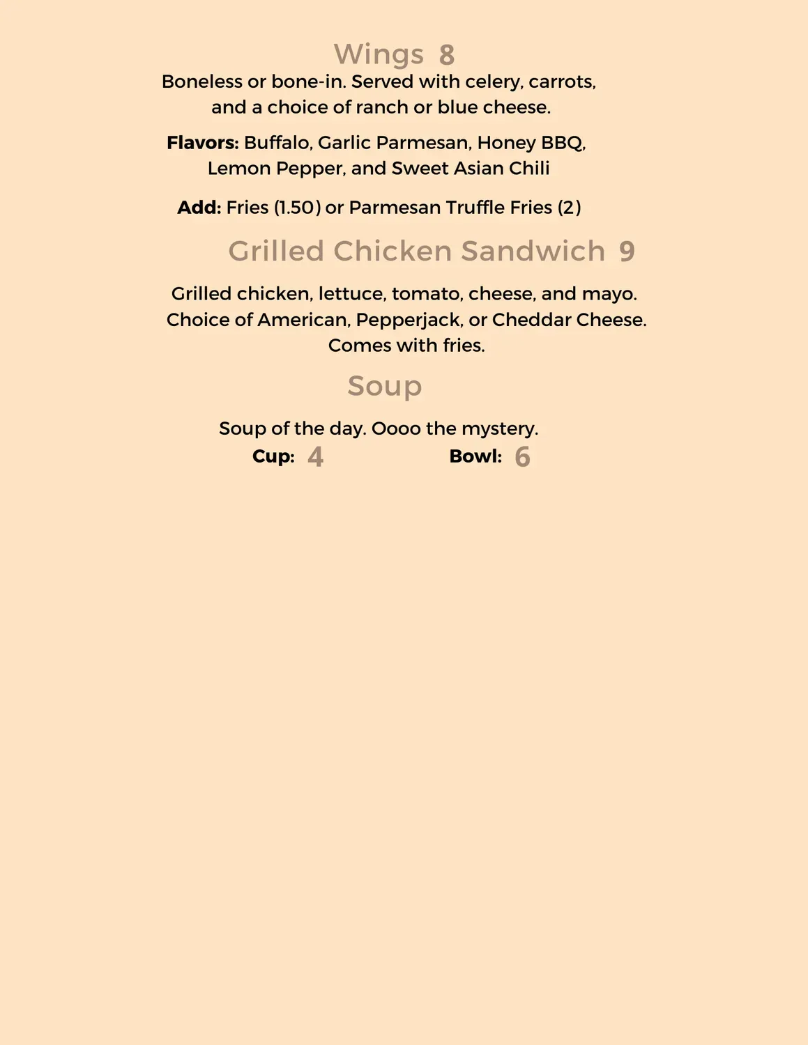 Menu 5