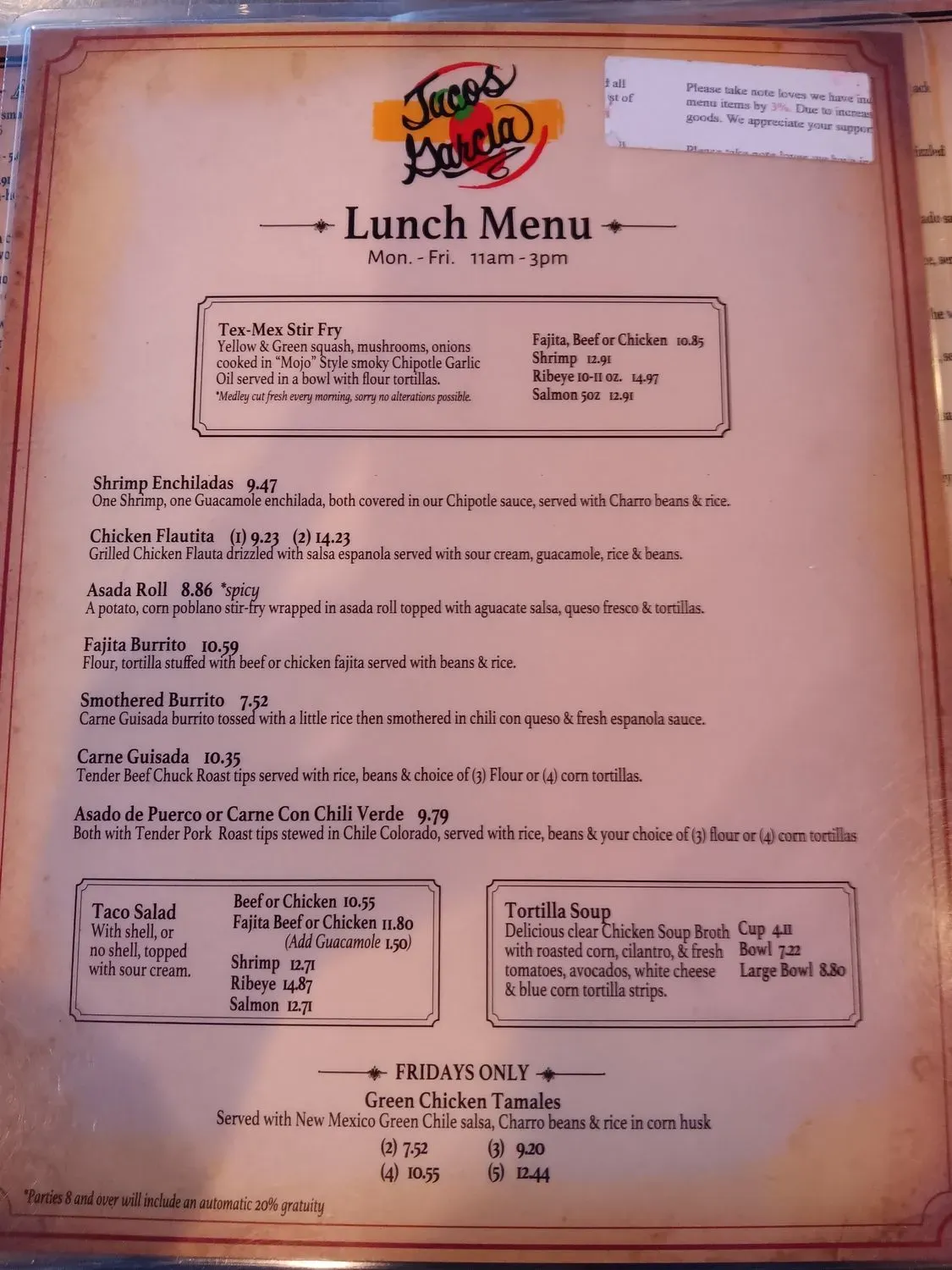 Menu 5