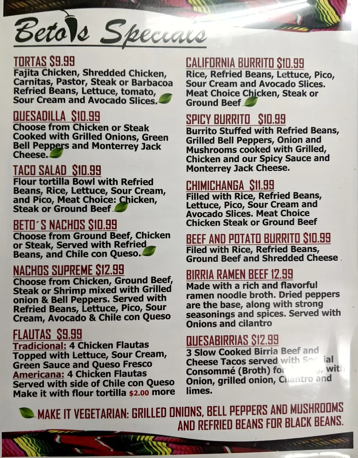 Menu 2