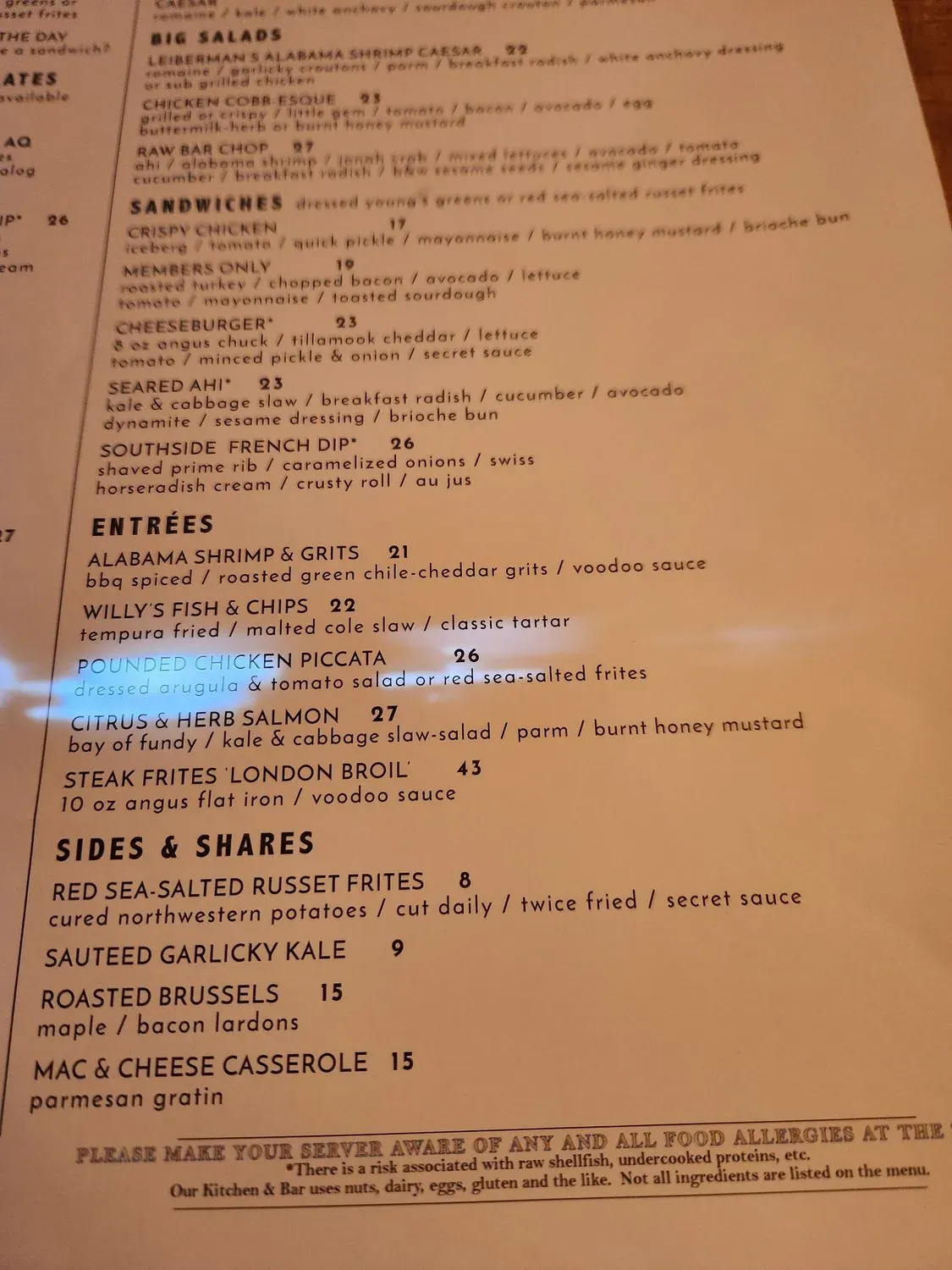 Menu 5