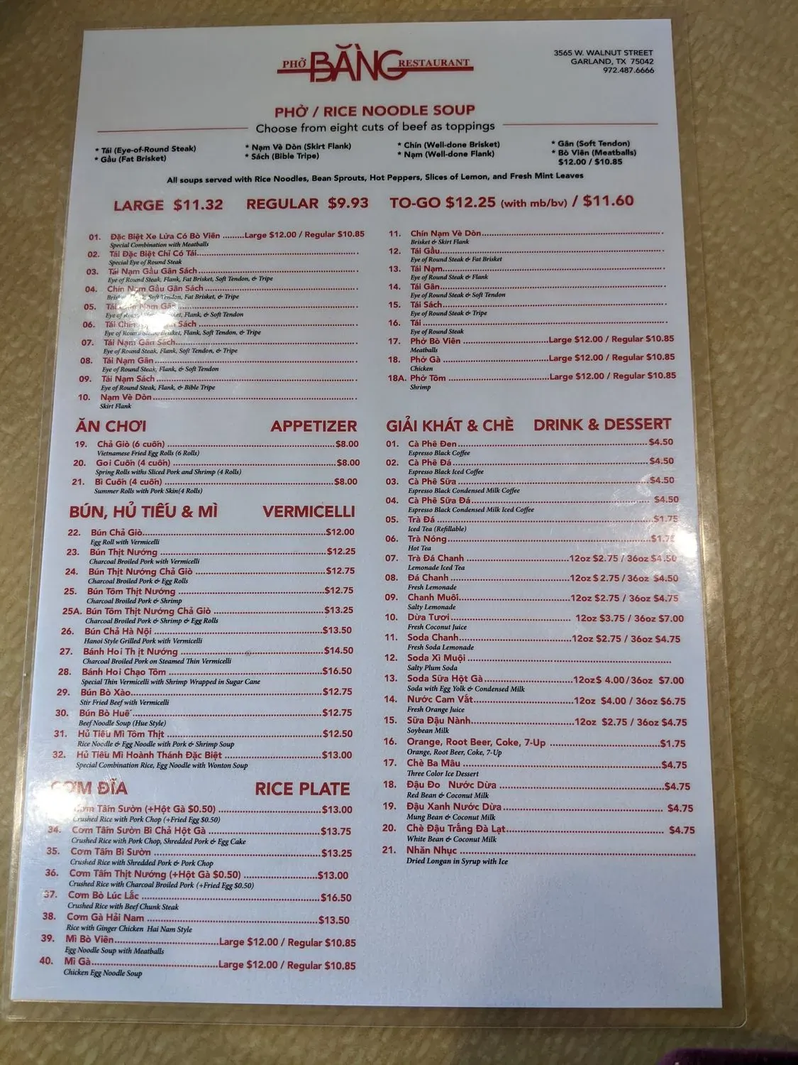 Menu 6