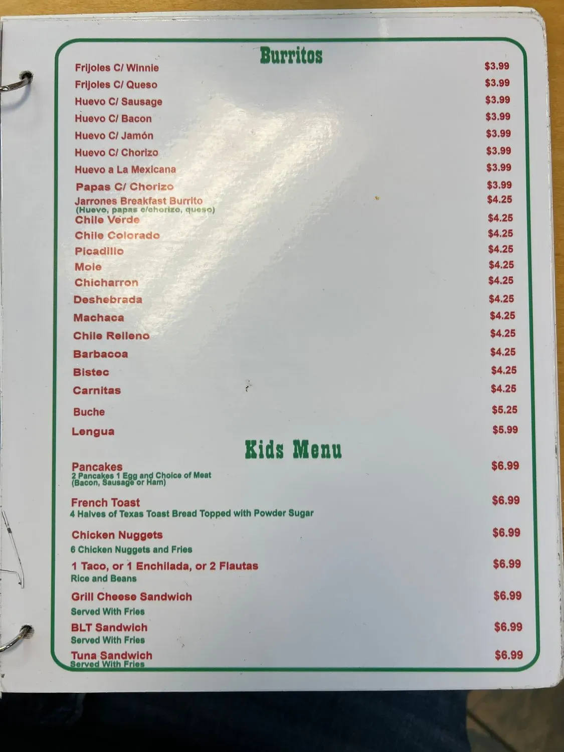 Menu 5