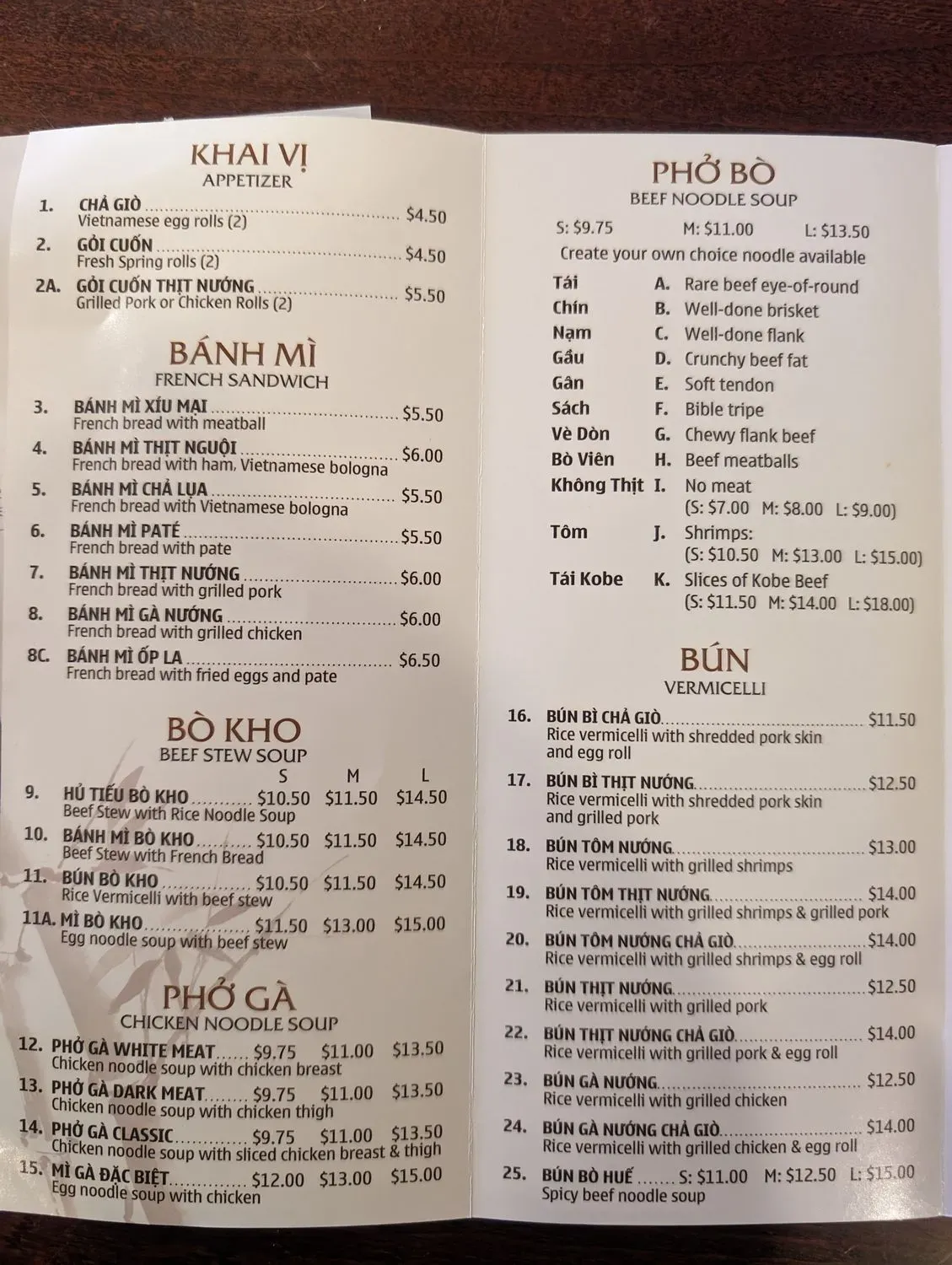 Menu 5