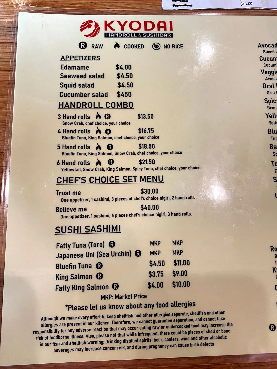 Menu 4