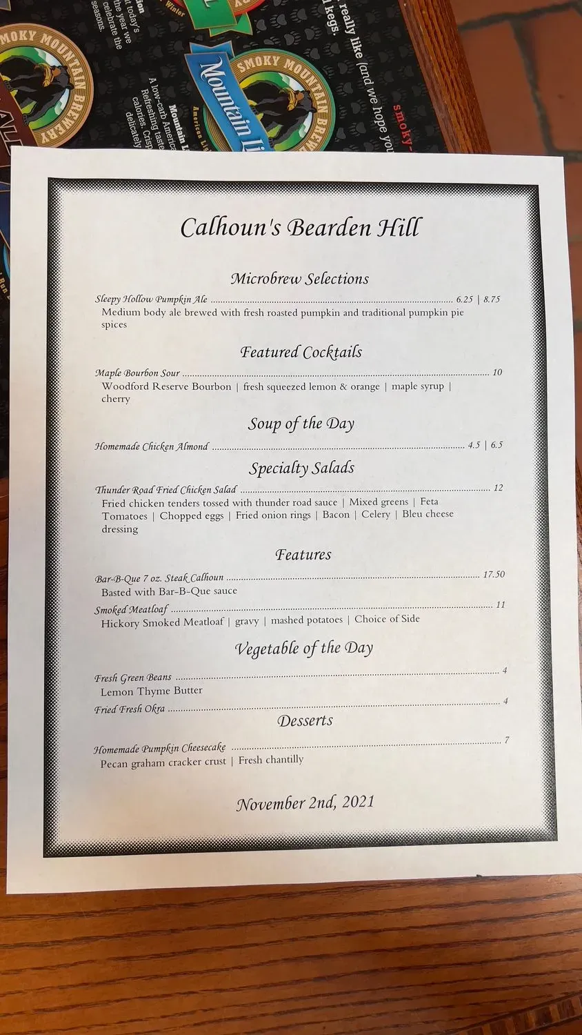 Menu 1