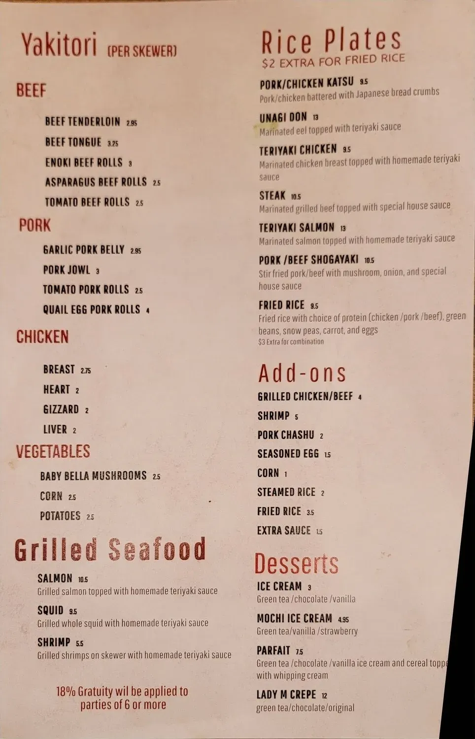 Menu 1