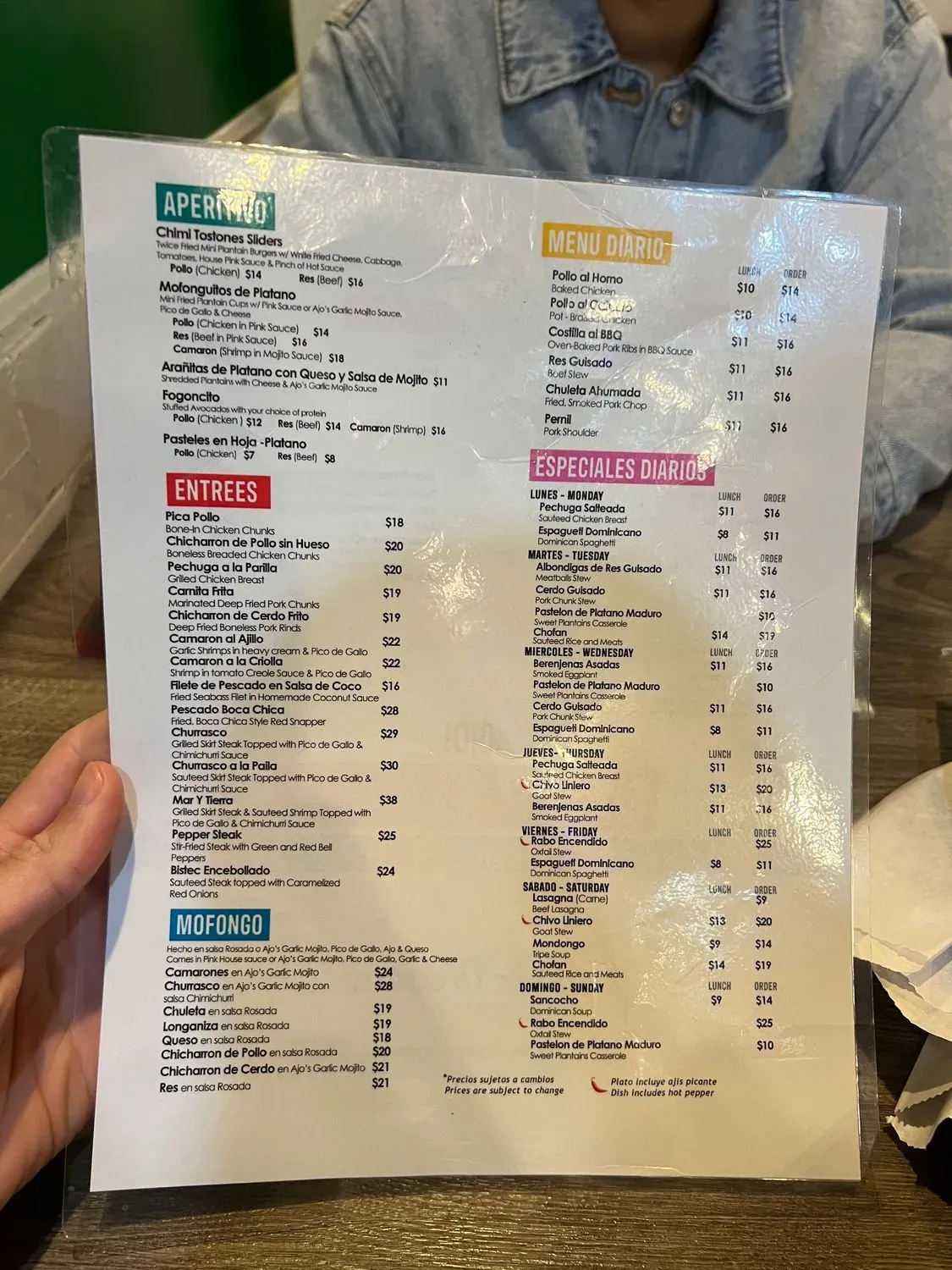 Menu 1