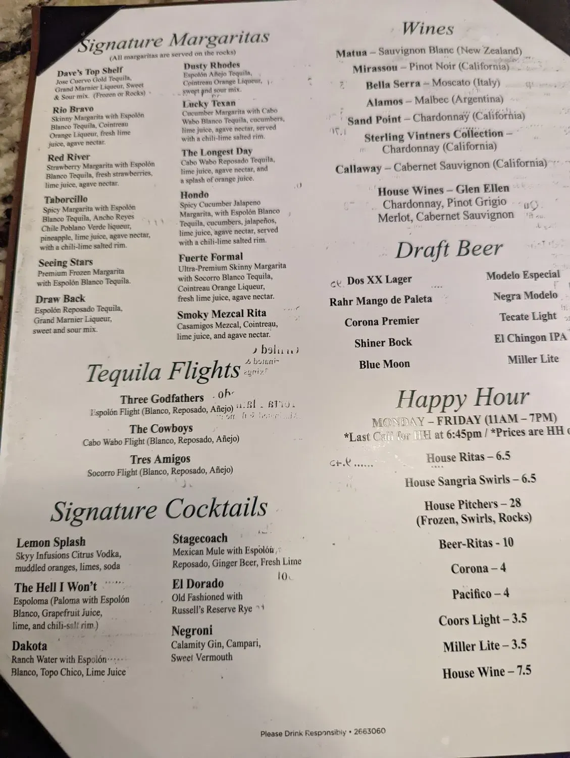 Menu 5