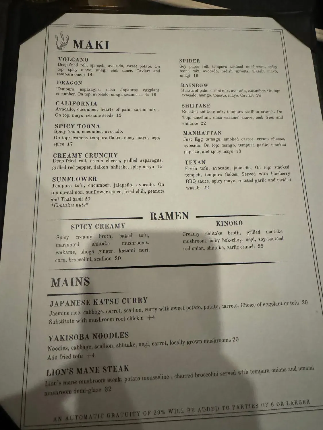 Menu 5