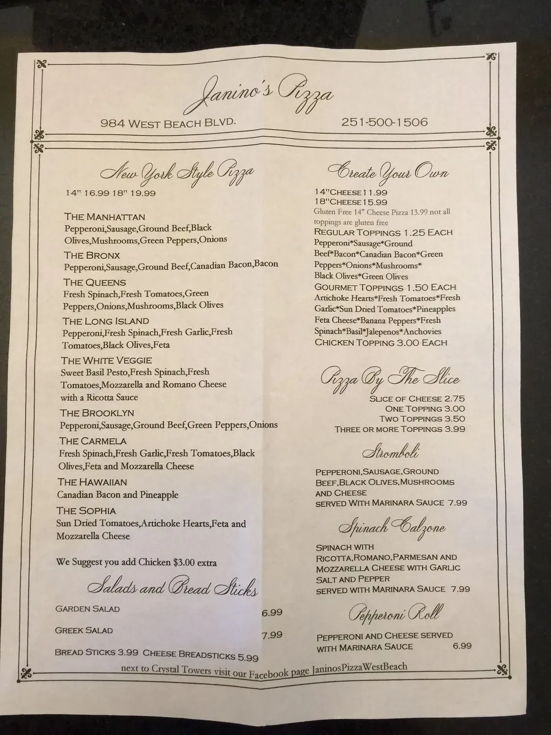 Menu 2