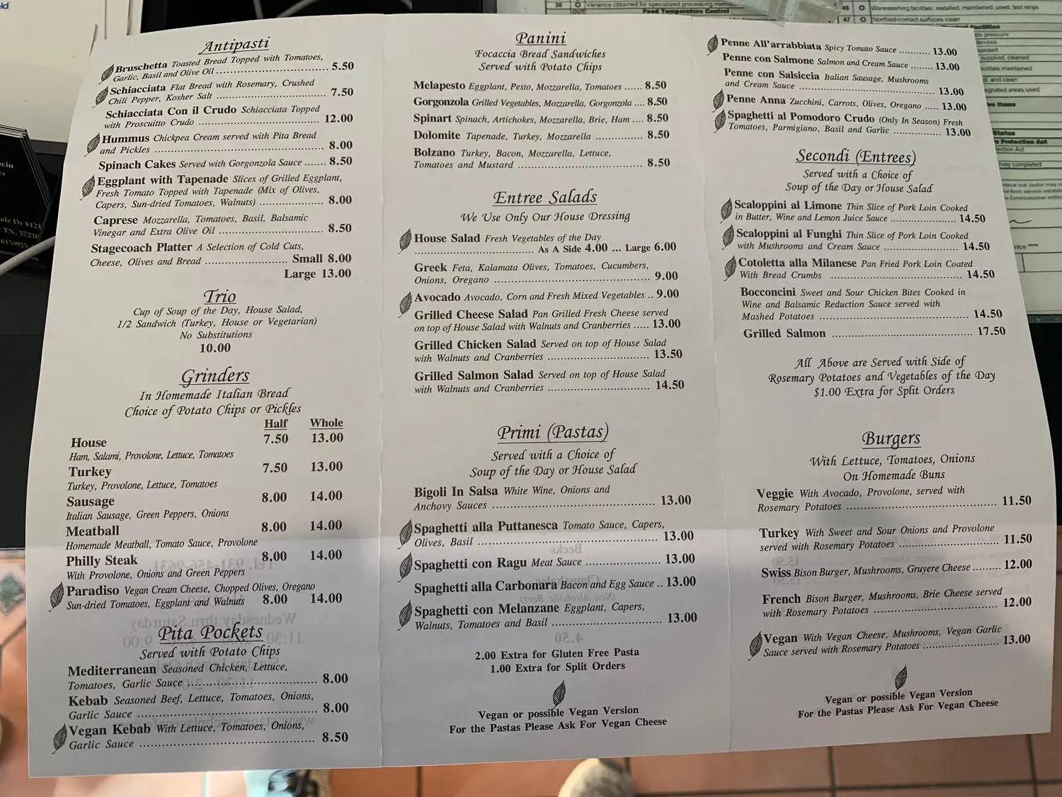 Menu 5