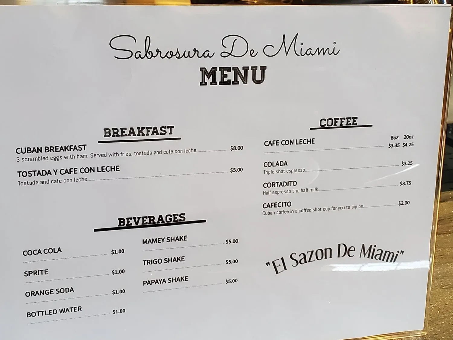 Menu 1