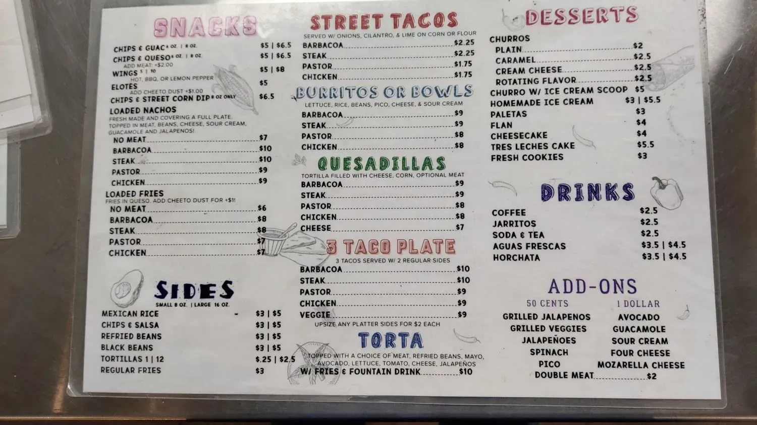 Menu 1