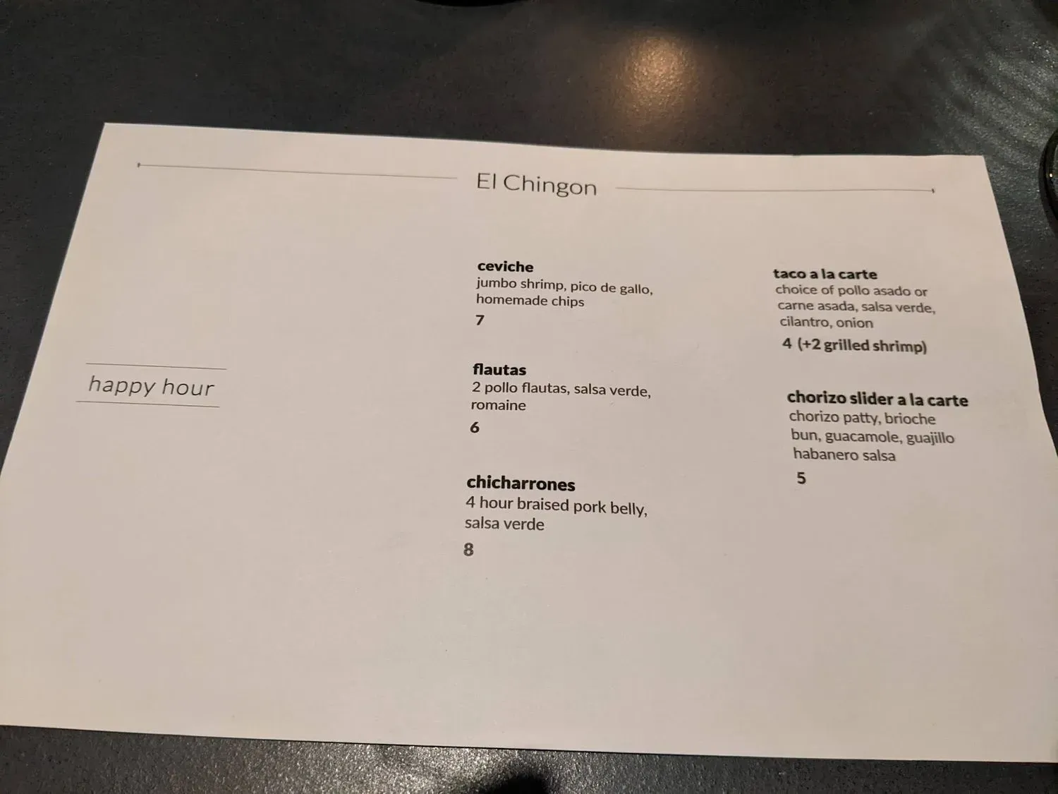 Menu 2