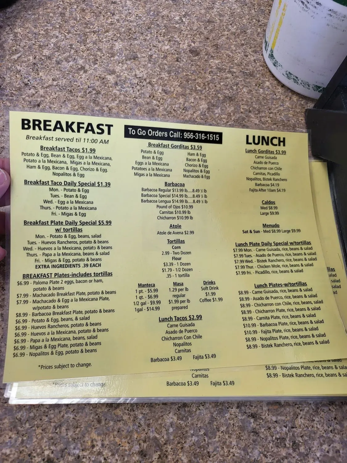 Menu 2