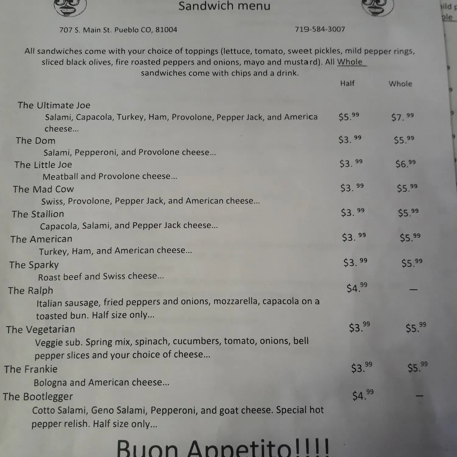 Menu 1