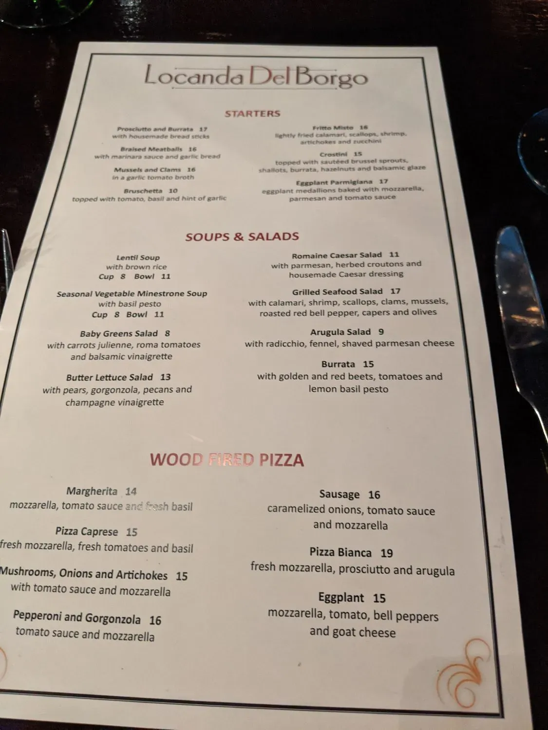 Menu 1