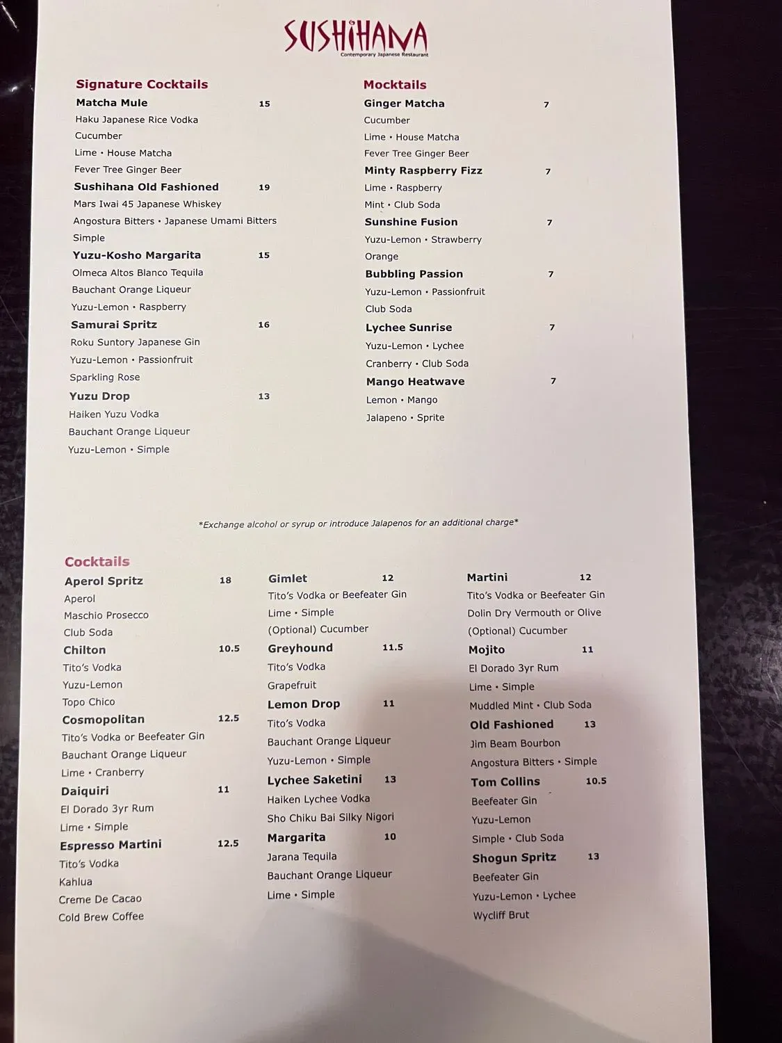 Menu 1