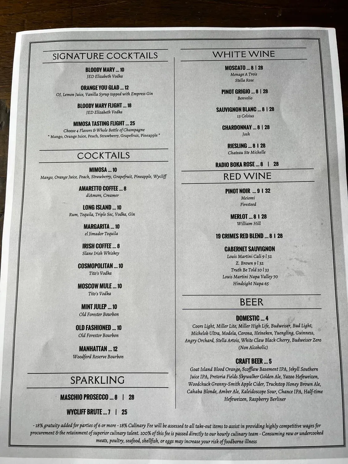 Menu 1