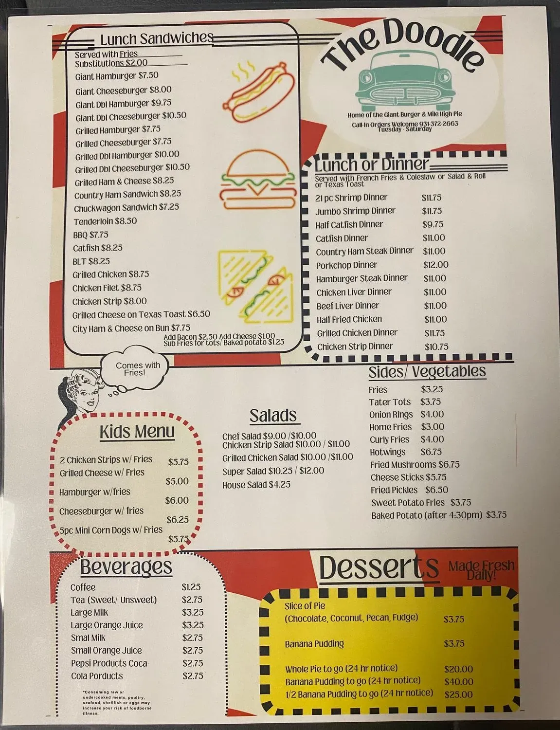 The Doodle Menu - Updated November 2025