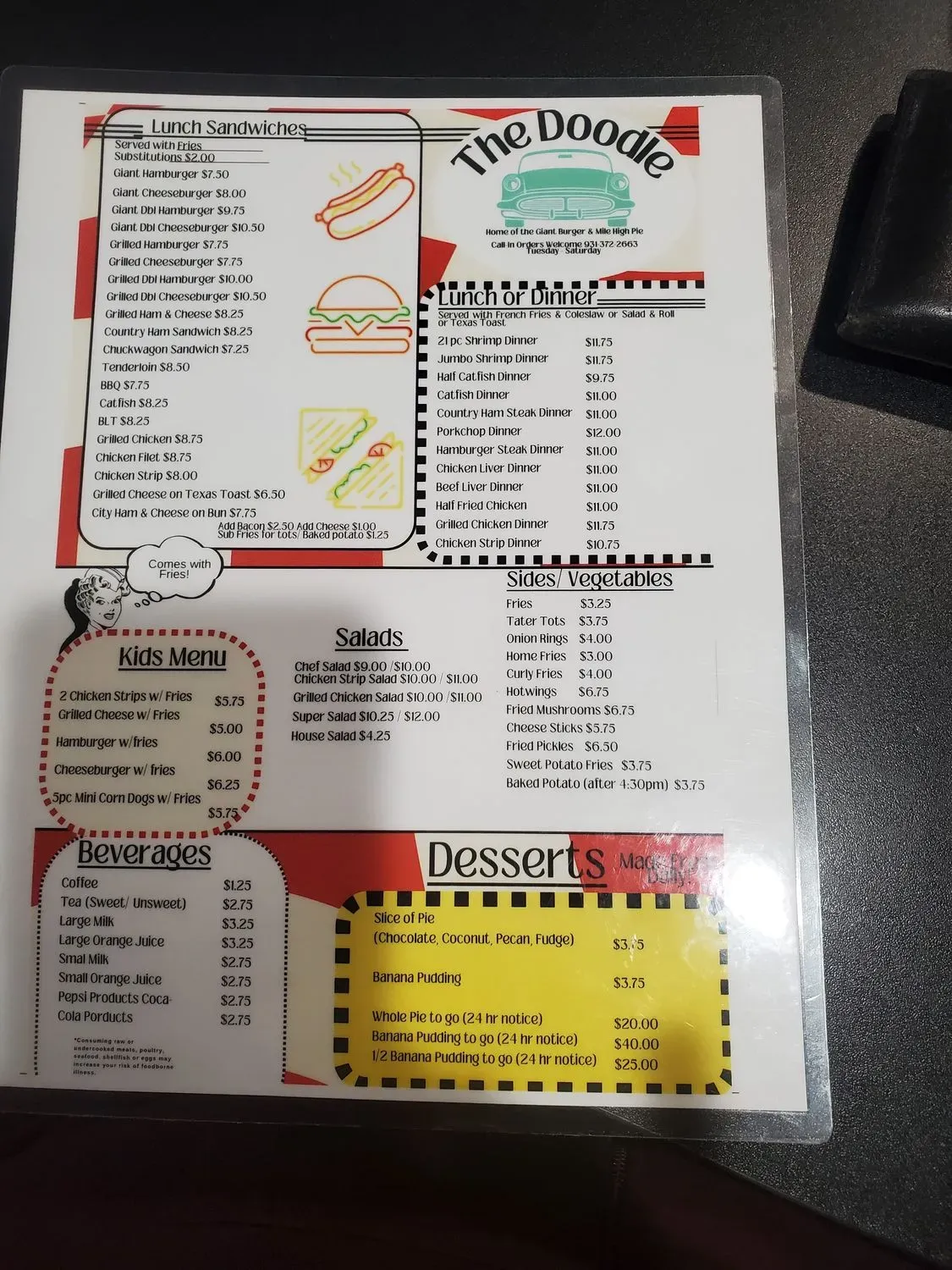 The Doodle Menu - Updated November 2025