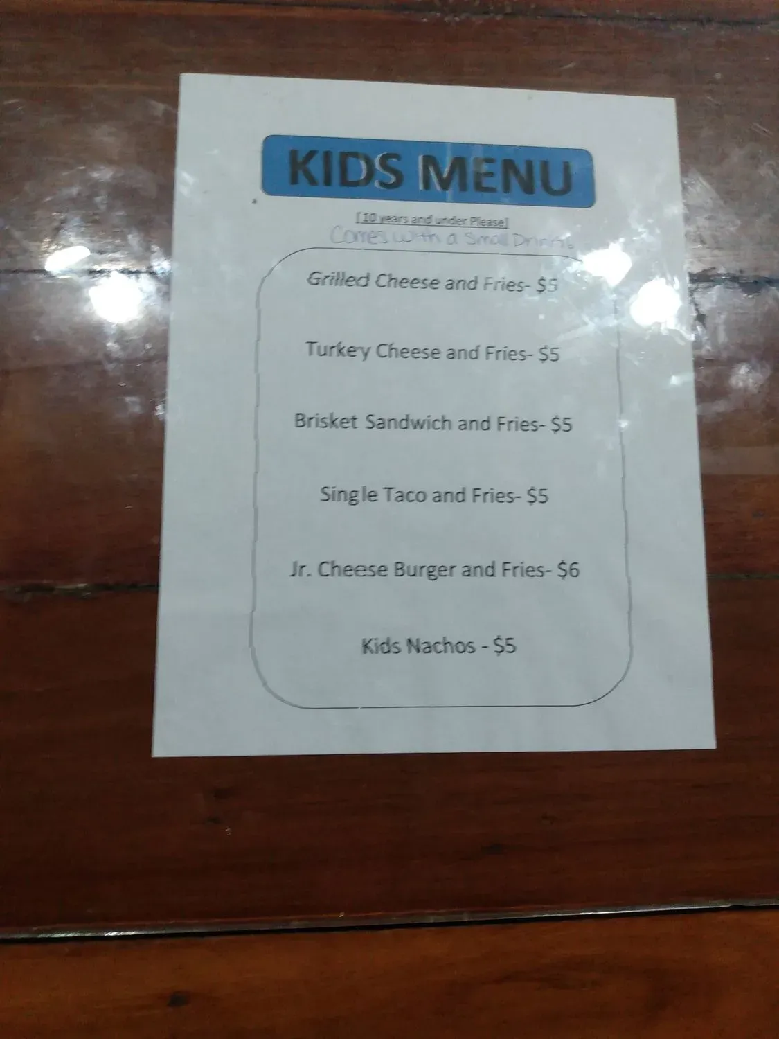 Menu 5