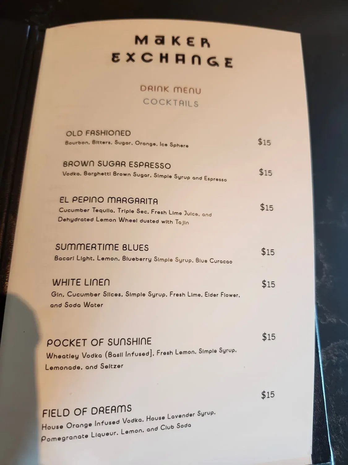 Menu 1